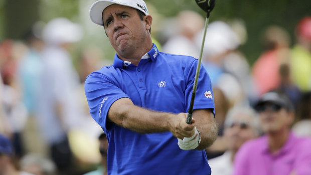 Falling away: Scott Hend had a round to forget.