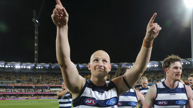 Cooking with Gaz: The farewell tour marches on for Geelong veteran Gary Ablett.