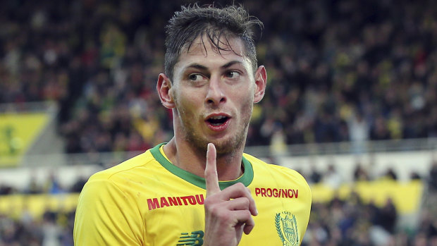 Argentine soccer player Emiliano Sala, pictured playing for FC Nantes, was on his way to join Premier League team Cardiff when his plane disappeared. 