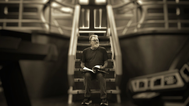 The director in his domain: Jonathan Frakes on the set of Star Trek: Discovery.