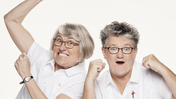 Catholic nuns Judy Bowe and Therese Mills compete in Ten's Amazing Race Australia.