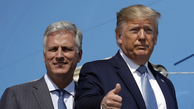 Robert O'Brien, left, with President Donald Trump last year.