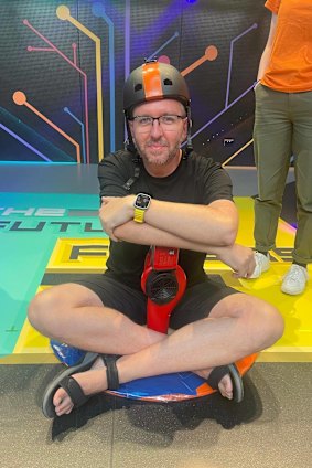 James Curran on the Future Fixers set.