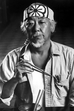 Mr Miyagi, the World War II veteran, mentor and martial arts expert played by Pat Morita in the <i>Karate Kid</i> films.