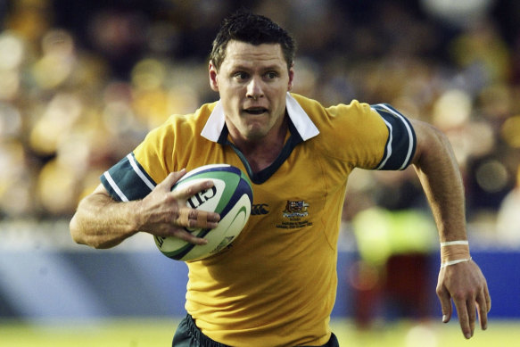Matt Burke in action for the Wallabies at the 2003 World Cup.