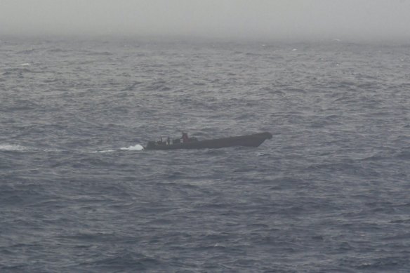 This intercepted “go-fast” boat carried more than 2.3 tonnes of cocaine.