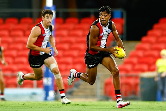 Nasiah Wanganeen-Milera in full flight.