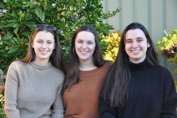 Caringbah High School triplets Marina, Luiza and Juliana Dorfman Knijnik all achieved an ATAR of above 90. 