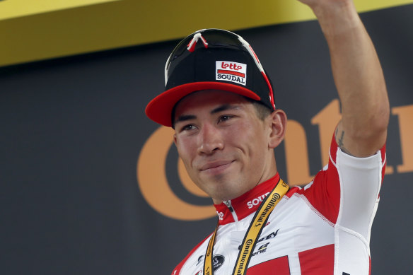 Caleb Ewan displayed impressive mental resilience in his winning Tour de France debut. 