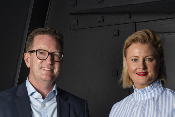 Nine chief sales officer Michael Stephenson and Nine director of Powered Liana Dubois.