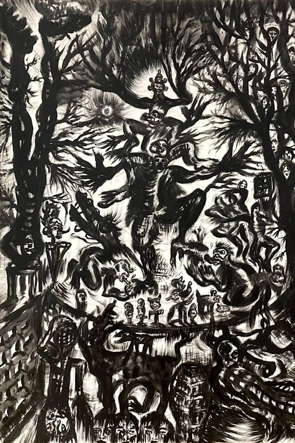 Tisna Sanjaya’s Untitled (Monument of 27 years of the reformation).