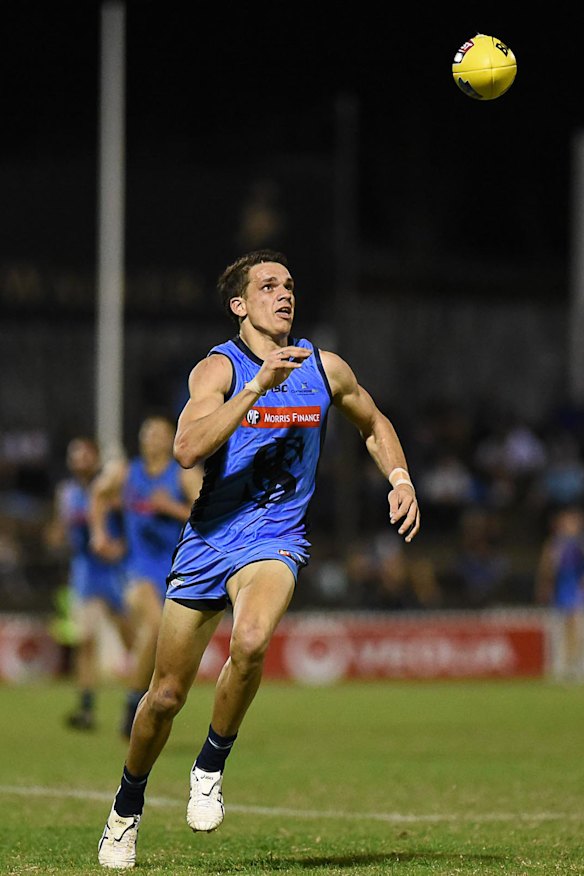 Ash Johnson in action for Sturt in 2021.