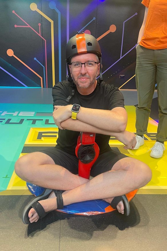 James Curran on the Future Fixers set.