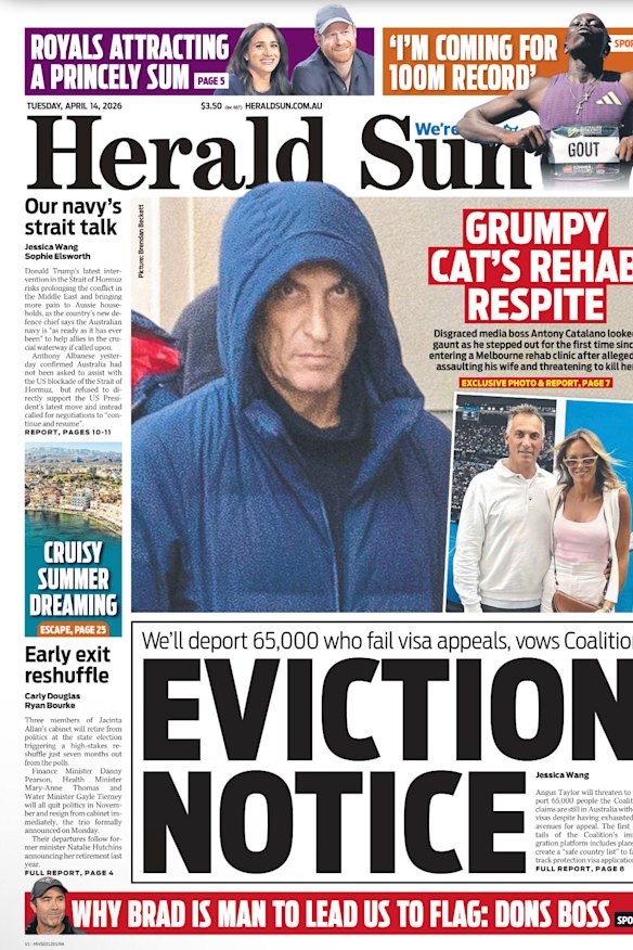 The photograph of Catalano that appeared in News Corp publications.