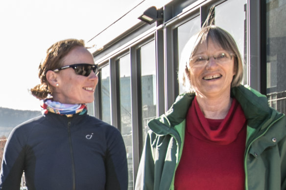 Leonie Doyle of Weston Creek  and Greens MLA Caroline Le Couteur.