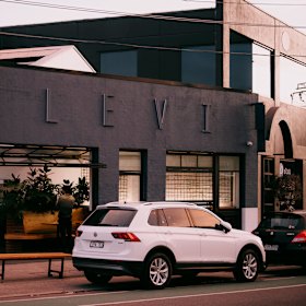 Outside Levi cafe in Murrumbeena.