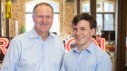 Crimson’s Jamie Beaton with ex-NZ PM John Key, who is an investor.