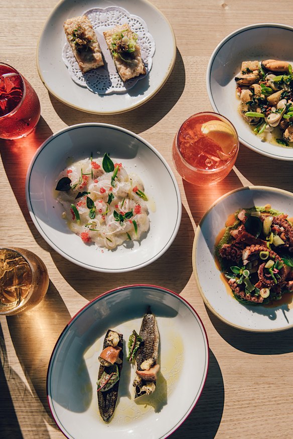 A selection of seafood dishes at Sodafish.