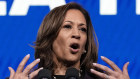 Vice president Kamala Harris speaks during the American Federation of Teachers’ national convention.