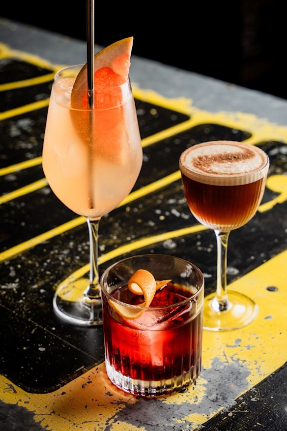 Signature cocktails include the Franklin spritz, espresso martini and negronis are $15 at happy hour.