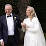 Albanese and Haydon at The Lodge for their wedding ceremony.