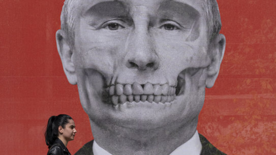 A depiction of Russian President Vladimir Putin by Kriss Salmanis of Latvia.