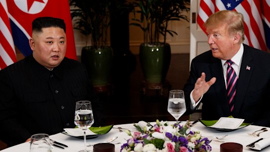 Four reporters were barred from covering President Donald Trump's dinner with North Korean leader Kim Jong-un.