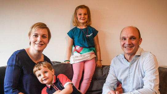 Alison McGregor and Mario Mortera found high levels of government support for parents with young children, and policies aimed at men and women sharing childcare made a huge difference to their ability to share care after they had their first child, Gaia, while living in Holland. They noticed the differences after having son Matteo, 2, back in Australia.