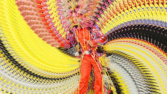 Detail of the artwork for David Byrne’s new album, Who Is The Sky?