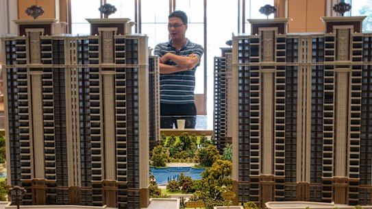 Families once lured by Evergrande’s slick sales offices and impressive marketing are staying away.