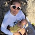 Solo-parent Lucie Ferguson also asked her friends to take pictures of her with her child. 