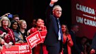 Canadian Prime Minister Mark Carney at campaign headquarters in Ottawa after winning the election. 