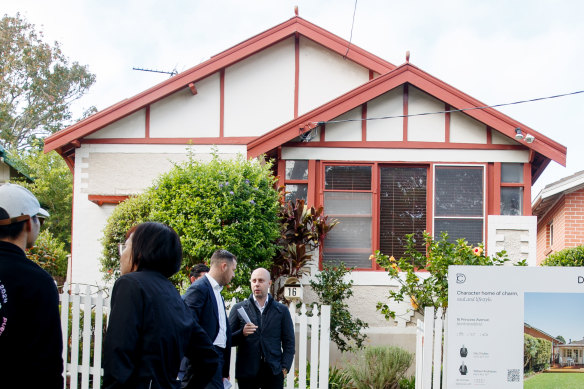 The auction of 16 Princess Avenue, North Strathfield, on Saturday 