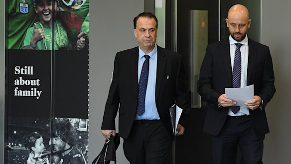 ARLC Chairman Peter V'landys and NRL CEO Todd Greenberg.
