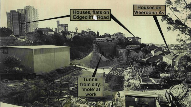 The station that never was: the 1972 plans for the Woollahra rail station from Wallaroy Street, looking towards Edgecliff.