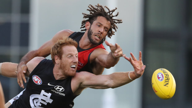 Essendon's Zac Clarke could replace ruckman Tom Bellchambers in this week's clash against Sydney. 