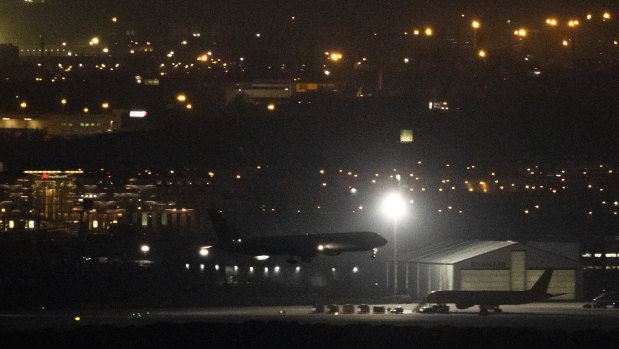 An Air Canada flight does an emergency landing at Adolfo Suarez Madrid-Barajas Airport in Madrid, Spain.