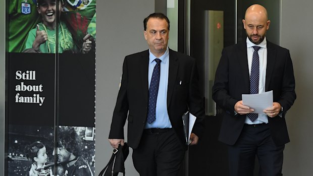 ARLC Chairman Peter V'landys and NRL CEO Todd Greenberg.