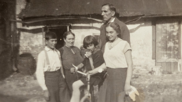 Henryka Schermant, centre, with her brother Szymon and sister Franciszka and parents Mina and Ignatz in Poland before the war.  Henryka's mother and sister survived the war while her father  died in Plaszow concentration camp and her brother died while incarcerated in Siberia aged 17. 
