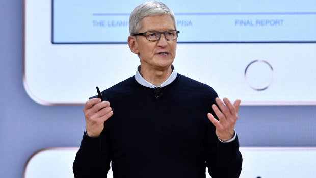With a $1.4 trillion capitalisation, Tim Cook's Apple  could invest sums of money that no Australian bank could ever match.