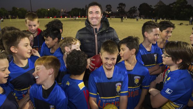 Former AFL coach Brad Scott passed on some words of wisdom to the Lions at Maribyrnong Park just prior to the latest COVID lockdown.