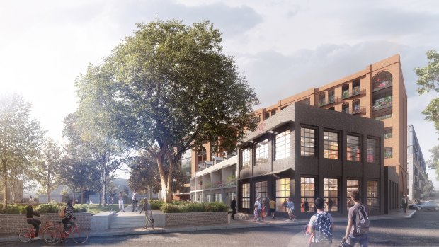 An artist's impression of the Prince’s Trust Australia mixed-tenure housing project to deliver 75 new dwellings in the inner-city suburb of Glebe.