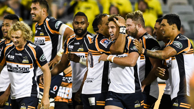 The Brumbies scored 33 points in the first half.