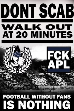 The last Original Style Melbourne fan group post before members stormed the pitch during an A-League match last weekend.