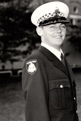 Inspector Stephen Mutton, at his graduation from the academy in 1979. 