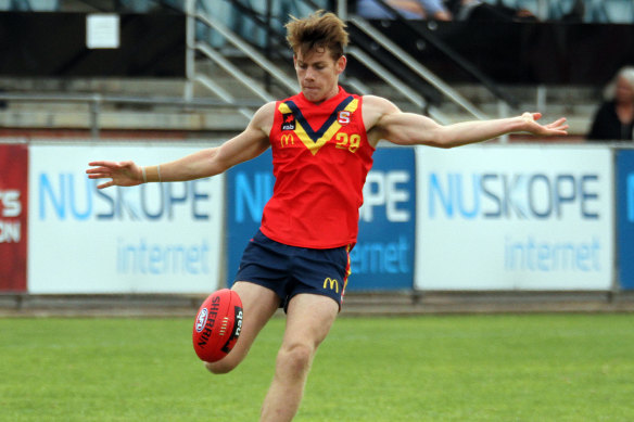 Kaine Baldwin in action for South Australia.