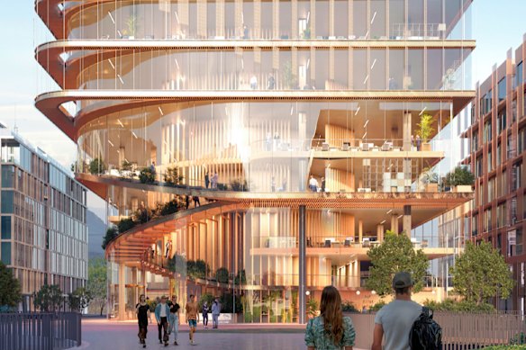 An artists’ impression of the Silicon Highlands development that was proposed by Peter Crown.