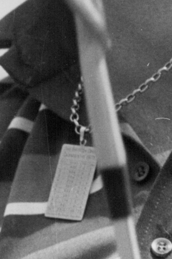 The silver replica of Newton’s card of 65 shot in the third round at Carnoustie.