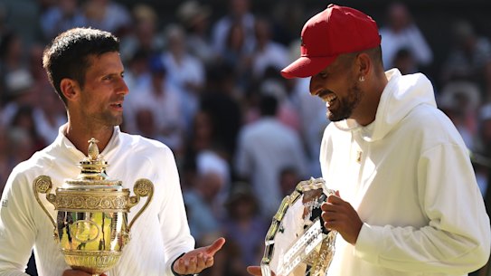 Novak Djokovic and Nick Kyrgios,