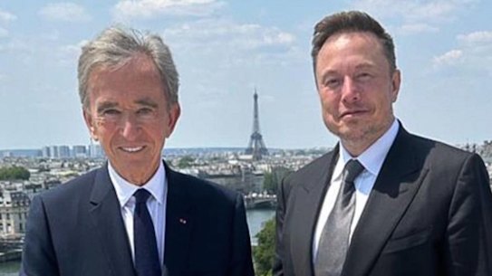 The world’s two richest people, Elon Musk and Bernard Arnault, met for lunch on Friday in Paris. 